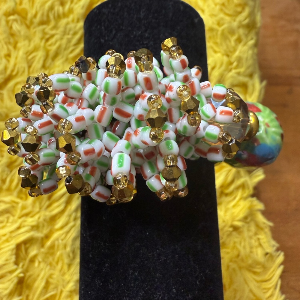 Colorful Beaded Statement Ring